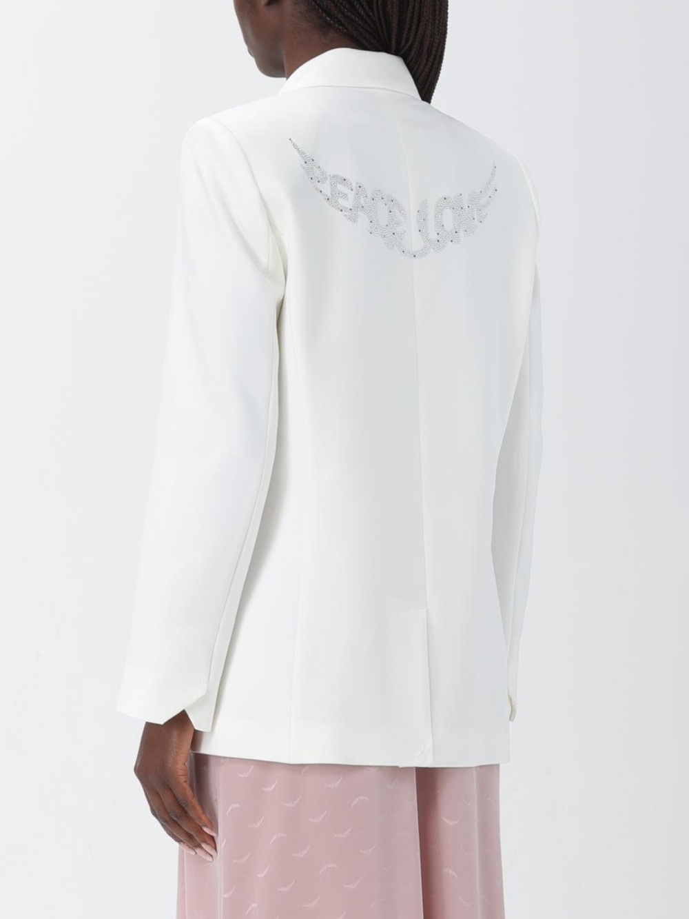 ZADIG AND VOLTAIRE Embellished White Women's Blazer